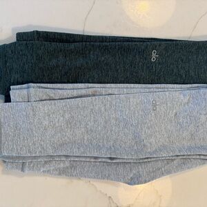 ALO Yoga Gray and Green Leggings for Versatile Style